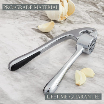 Kitessensu Premium Garlic Press, Garlic Mincer Set With Silicone Roller Peeler & Cleaning Brush