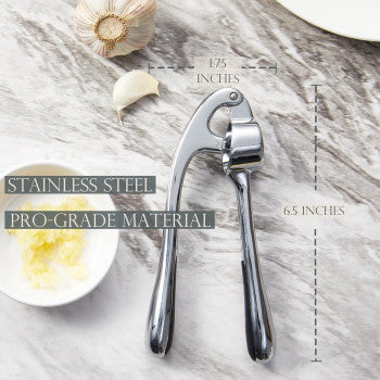 Kitessensu Premium Garlic Press, Garlic Mincer Set With Silicone Roller Peeler & Cleaning Brush