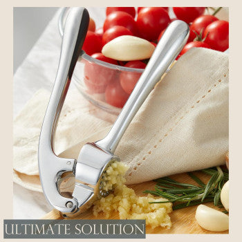 Kitessensu Premium Garlic Press, Garlic Mincer Set With Silicone Roller Peeler & Cleaning Brush